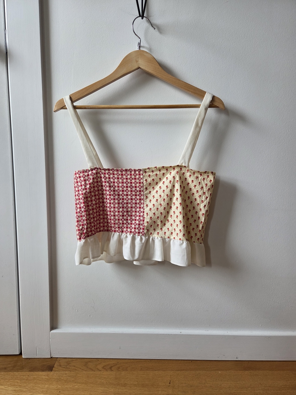 Handmade Patchwork Ruffle Top